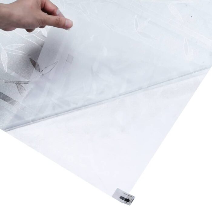 Films pour fenêtre 2 pcs dépoli motif de bambou PVC – Image 5
