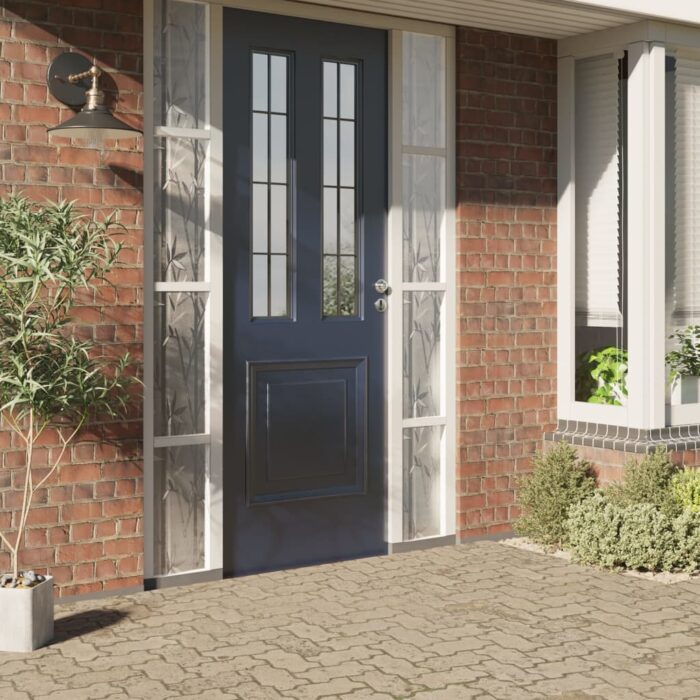 Films pour fenêtre 2 pcs dépoli motif de bambou PVC – Image 1