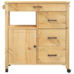 Chariot de cuisine MONZA 84x40x90 cm bois massif de pin – Image 3