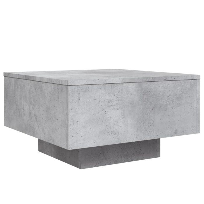 Table basse gris béton 55x55x31 cm bois d'ingénierie – Image 5