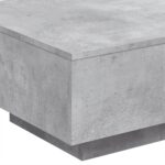 Table basse gris béton 55x55x31 cm bois d'ingénierie – Image 6