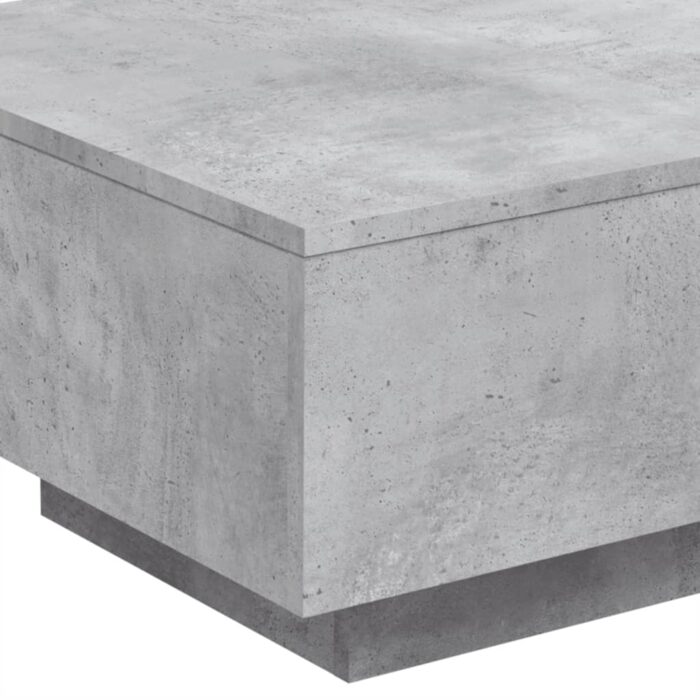 Table basse gris béton 55x55x31 cm bois d'ingénierie – Image 6