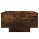Table basse chêne fumé 55x55x31 cm bois d'ingénierie – Image 3