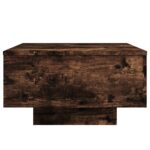 Table basse chêne fumé 55x55x31 cm bois d'ingénierie – Image 4