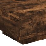 Table basse chêne fumé 55x55x31 cm bois d'ingénierie – Image 6