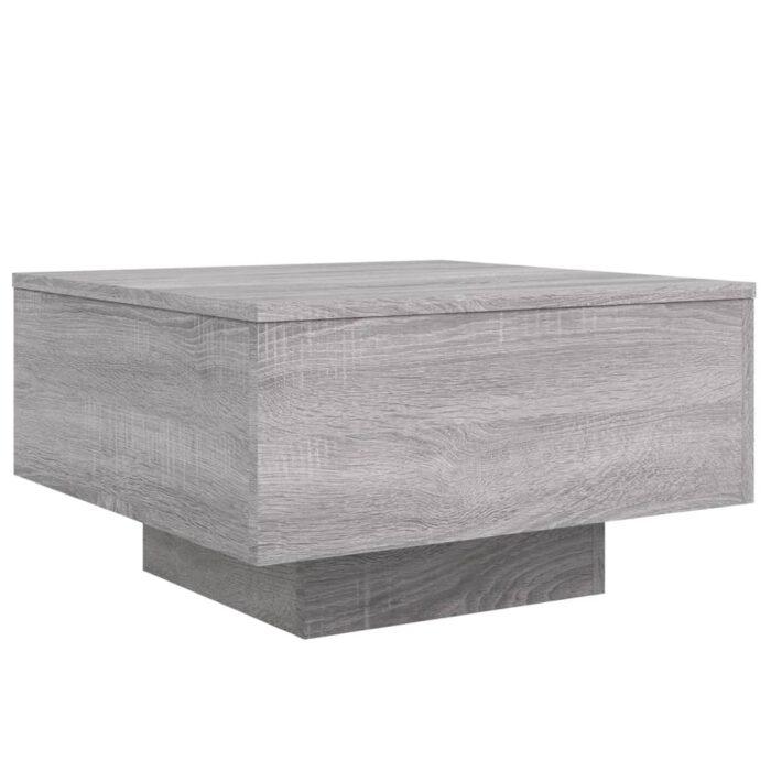 Table basse sonoma gris 55x55x31 cm bois d'ingénierie – Image 5