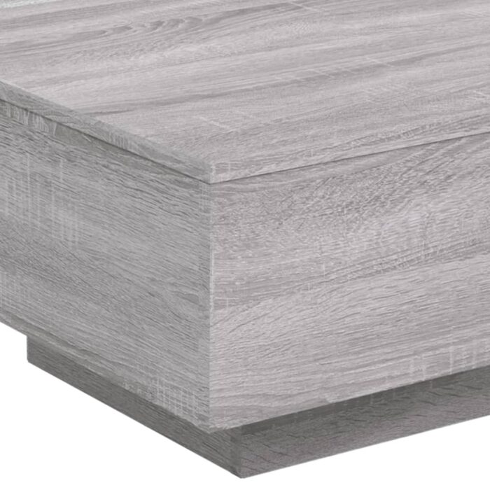 Table basse sonoma gris 55x55x31 cm bois d'ingénierie – Image 6