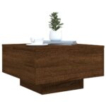 Table basse chêne marron 55x55x31 cm bois d'ingénierie – Image 2