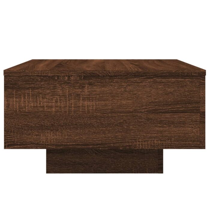 Table basse chêne marron 55x55x31 cm bois d'ingénierie – Image 3