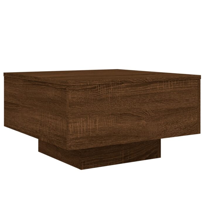 Table basse chêne marron 55x55x31 cm bois d'ingénierie – Image 5