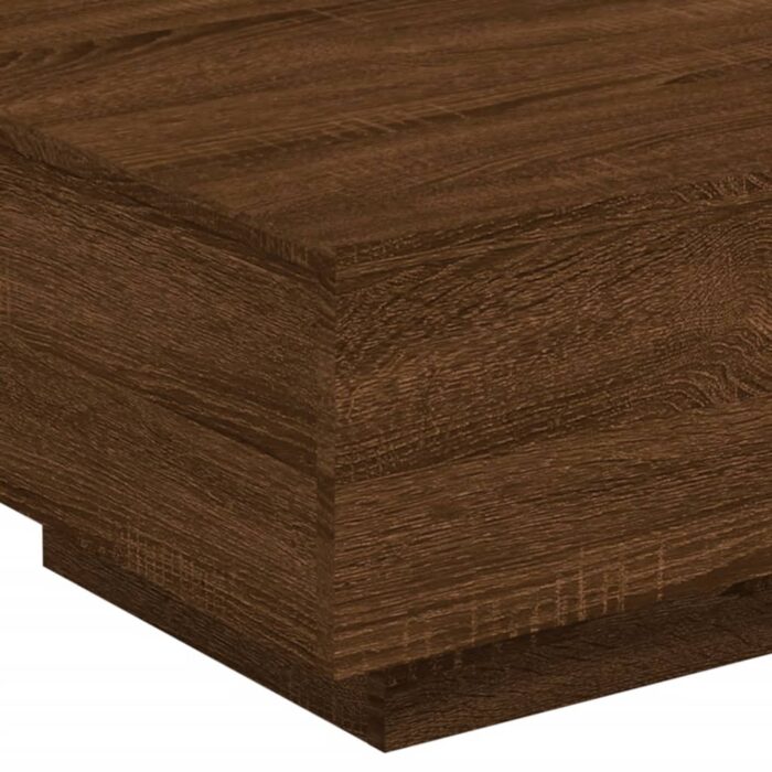 Table basse chêne marron 55x55x31 cm bois d'ingénierie – Image 6