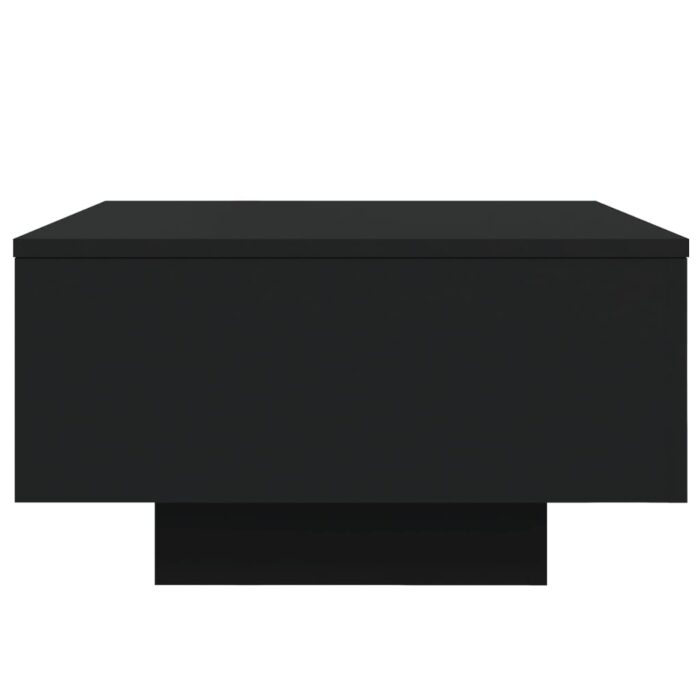 Table basse avec lumières LED noir 55x55x31 cm – Image 5