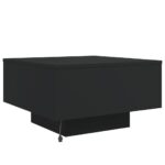 Table basse avec lumières LED noir 55x55x31 cm – Image 7