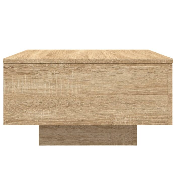 Table basse avec lumières LED chêne sonoma 55x55x31 cm – Image 5