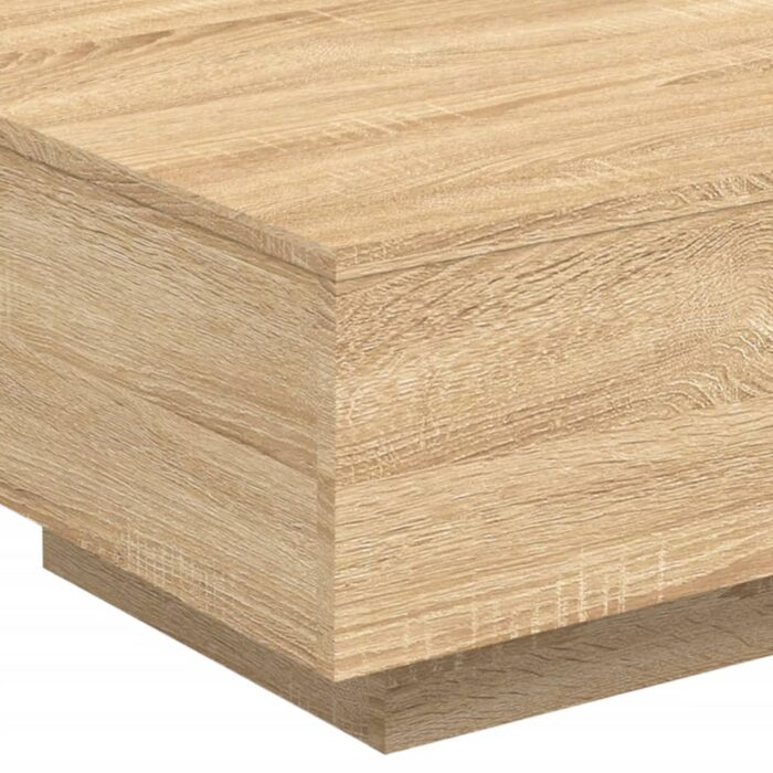 Table basse avec lumières LED chêne sonoma 55x55x31 cm – Image 8