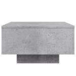 Table basse avec lumières LED gris béton 55x55x31 cm – Image 5