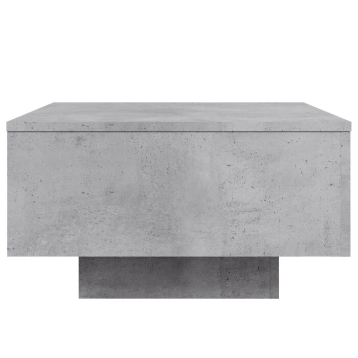 Table basse avec lumières LED gris béton 55x55x31 cm – Image 5