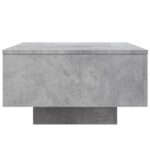 Table basse avec lumières LED gris béton 55x55x31 cm – Image 6