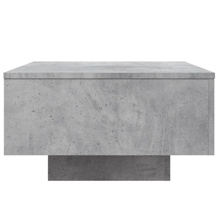 Table basse avec lumières LED gris béton 55x55x31 cm – Image 6