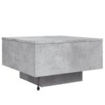 Table basse avec lumières LED gris béton 55x55x31 cm – Image 7