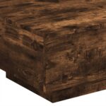 Table basse avec lumières LED chêne fumé 55x55x31 cm – Image 8
