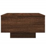 Table basse avec lumières LED chêne marron 55x55x31 cm – Image 4