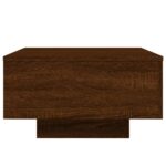 Table basse avec lumières LED chêne marron 55x55x31 cm – Image 6