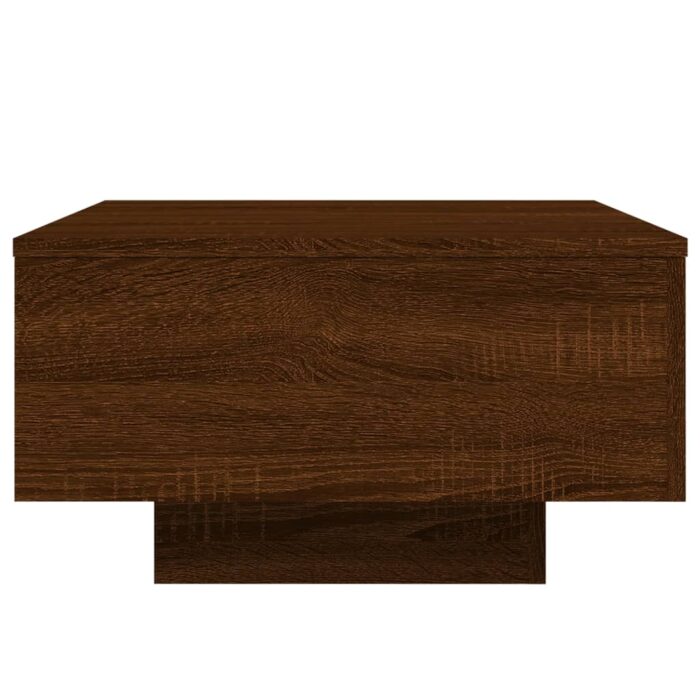 Table basse avec lumières LED chêne marron 55x55x31 cm – Image 6