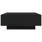 Table basse noir 80x80x31 cm bois d'ingénierie – Image 3