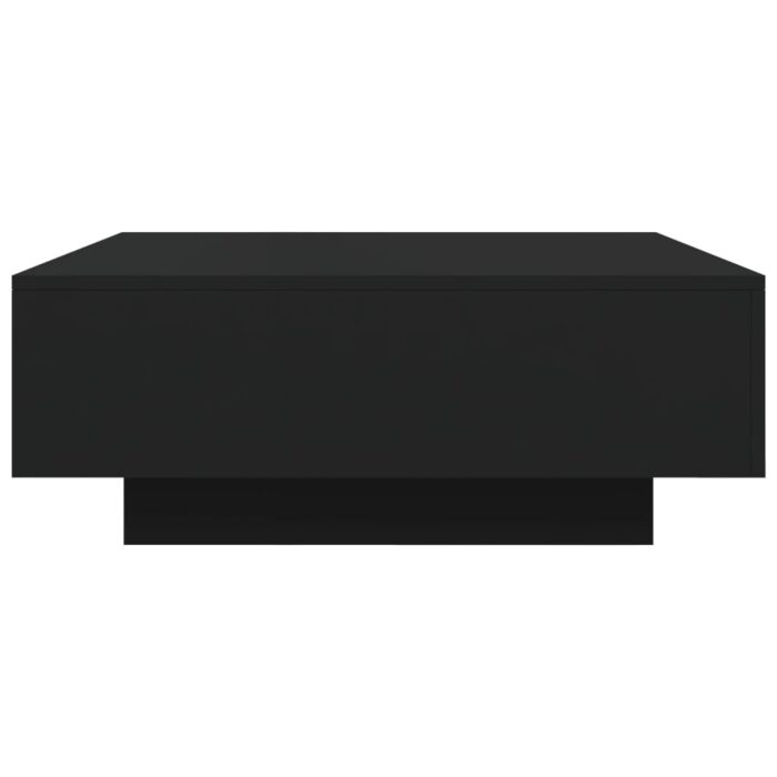 Table basse noir 80x80x31 cm bois d'ingénierie – Image 3