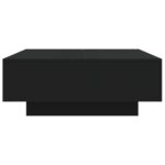 Table basse noir 80x80x31 cm bois d'ingénierie – Image 4
