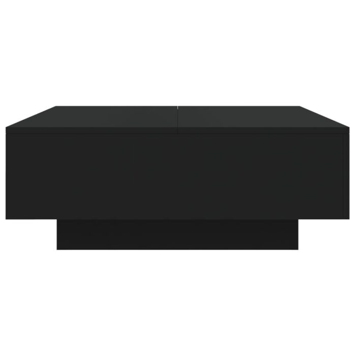 Table basse noir 80x80x31 cm bois d'ingénierie – Image 4