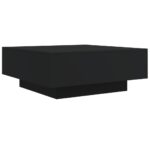 Table basse noir 80x80x31 cm bois d'ingénierie – Image 5