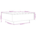 Table basse noir 80x80x31 cm bois d'ingénierie – Image 8