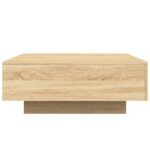 Table basse chêne sonoma 80x80x31 cm bois d'ingénierie – Image 4