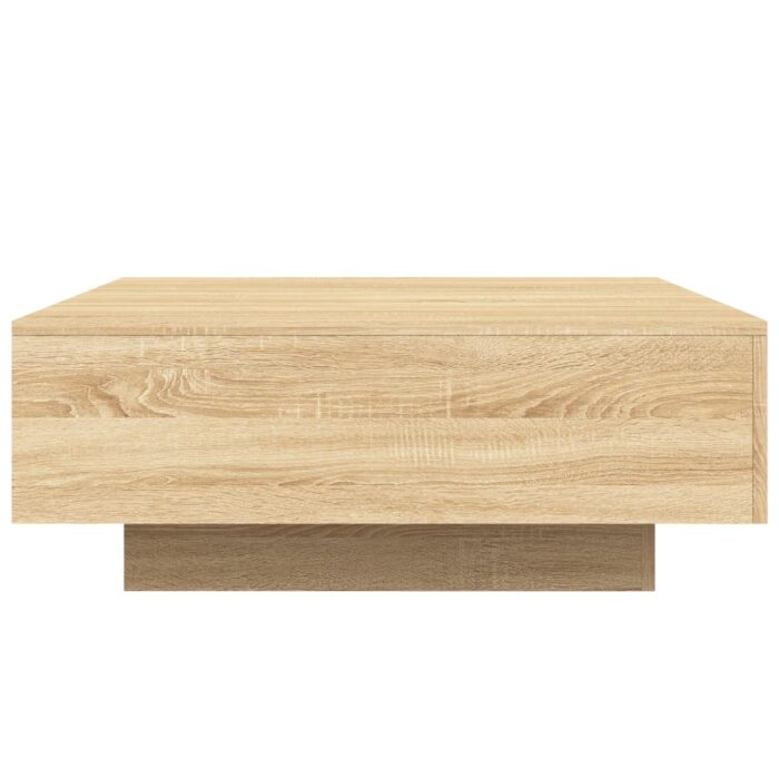 Table basse chêne sonoma 80x80x31 cm bois d'ingénierie – Image 4