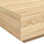 Table basse chêne sonoma 80x80x31 cm bois d'ingénierie – Image 6
