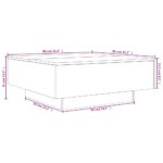 Table basse chêne sonoma 80x80x31 cm bois d'ingénierie – Image 8