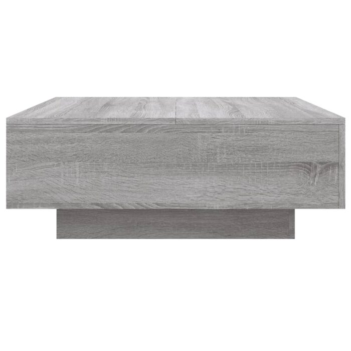 Table basse sonoma gris 80x80x31 cm bois d'ingénierie – Image 3