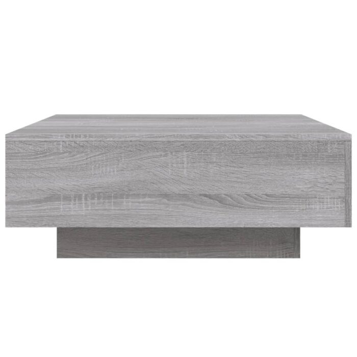 Table basse sonoma gris 80x80x31 cm bois d'ingénierie – Image 4