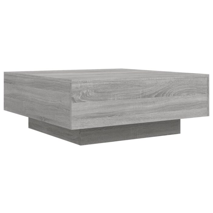Table basse sonoma gris 80x80x31 cm bois d'ingénierie – Image 5