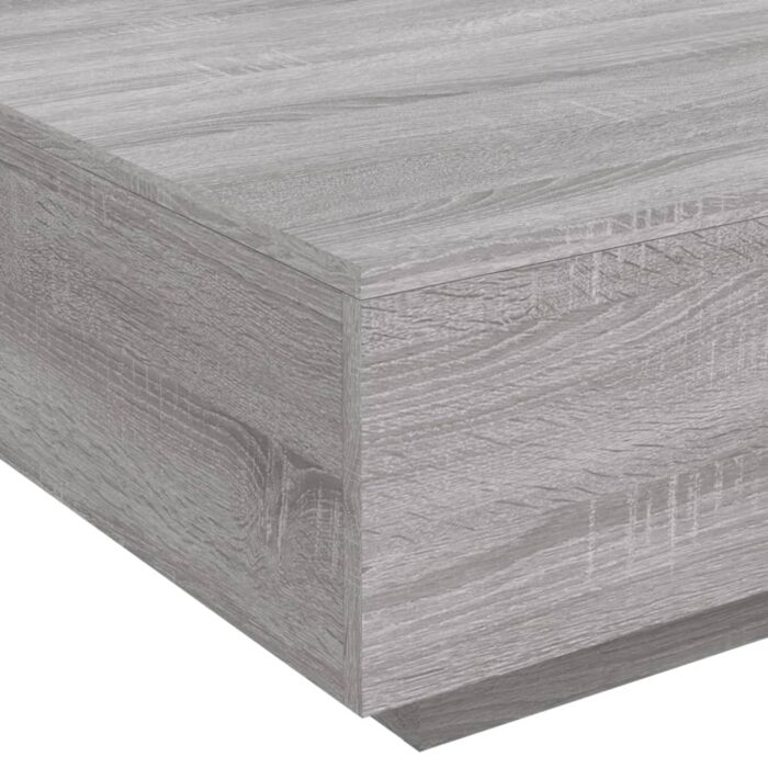 Table basse sonoma gris 80x80x31 cm bois d'ingénierie – Image 6