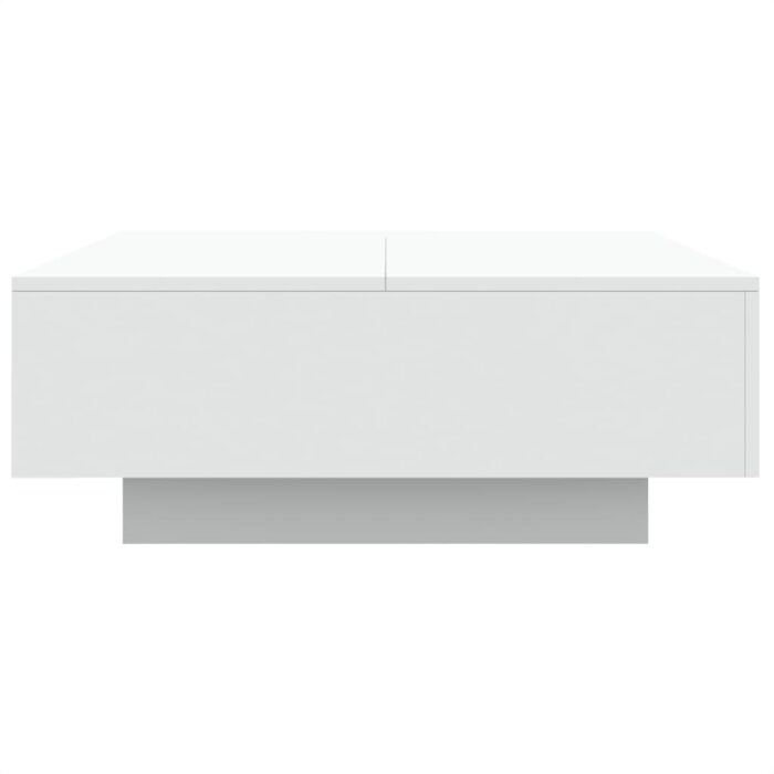 Table basse avec lumières LED blanc 80x80x31 cm – Image 6
