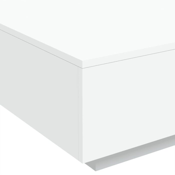 Table basse avec lumières LED blanc 80x80x31 cm – Image 8