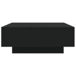 Table basse avec lumières LED noir 80x80x31 cm – Image 5
