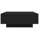Table basse avec lumières LED noir 80x80x31 cm – Image 6