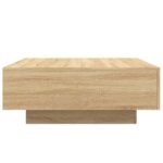 Table basse avec lumières LED chêne sonoma 80x80x31 cm – Image 5