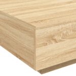 Table basse avec lumières LED chêne sonoma 80x80x31 cm – Image 8