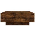 Table basse avec lumières LED chêne fumé 80x80x31 cm – Image 6