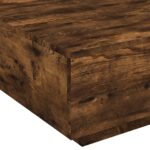 Table basse avec lumières LED chêne fumé 80x80x31 cm – Image 8